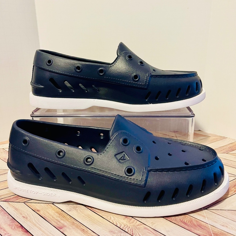 Sperry Top Sider A/O Float Water Shoes Navy Blue Womens 8 M Boat Slip On